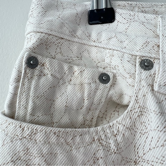 Ganni x Levi’s Slit Loose Pattern Ecru Jeans - Picture 6 of 12